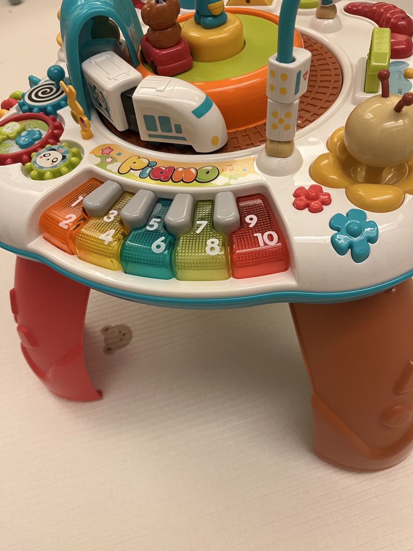 Match Computer Component Activity Baby Musical Activity Table with Train Track and Piano, Babies & Kids ...