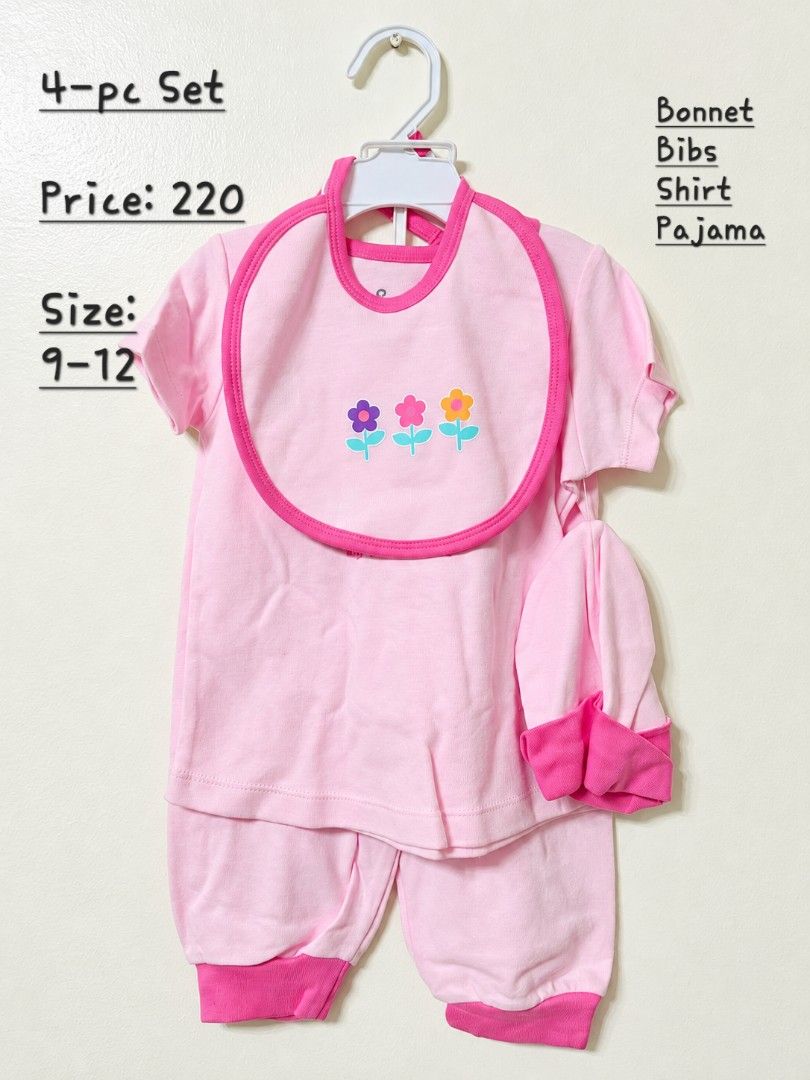 Baby Pajama Set (Category: Babies & Kids Fashion) located in Quezon City. Submitted by buybyestuffmnl (Listing ID 1470849527, Image 1). Description: Selling old stocks from our closed shop.