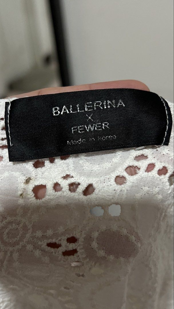 BALLERINA x FEWER Eyelet Blouse (Category: Blouses) located in Cebu City. Submitted by fromreggg (Listing ID 1470851315, Image 3). Description: BALLERINA x FEWER Eyelet top Fits M-L No issues P180.