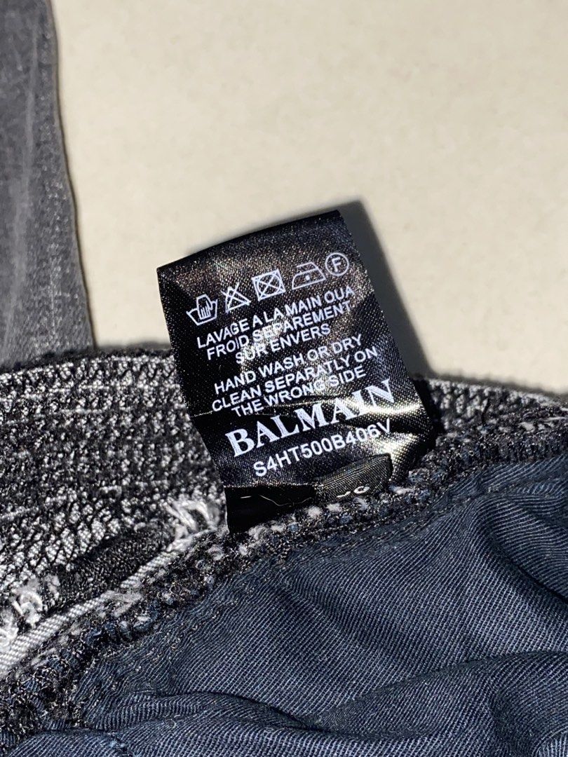 BALMAIN JEANS (Category: Luxury Apparel) located in Zamboanga. Submitted by thriftstudio38 (Listing ID 1470859436, Image 3). Description: WAIST LINE: 32 LENGTH: 39.