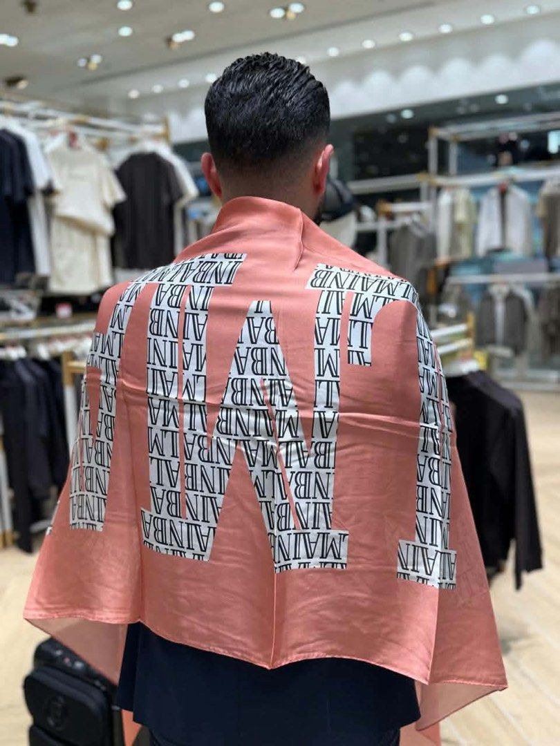 Balmain Pink Sheer Scarf (Category: Scarves) located in Muntinlupa City. Submitted by bagaholicmom (Listing ID 1470789670, Image 3). Description: 💯 AUTHENTIC Bnew with tags Comes with paperbag - Brand: Balmain - Color: Soft pink with bold black & white repeating text - Material: Lightweight, smooth fabric - Versatile: Easy to wear around the neck or drape over shoulders - Perfect effortless accessory to elevate any outfit .