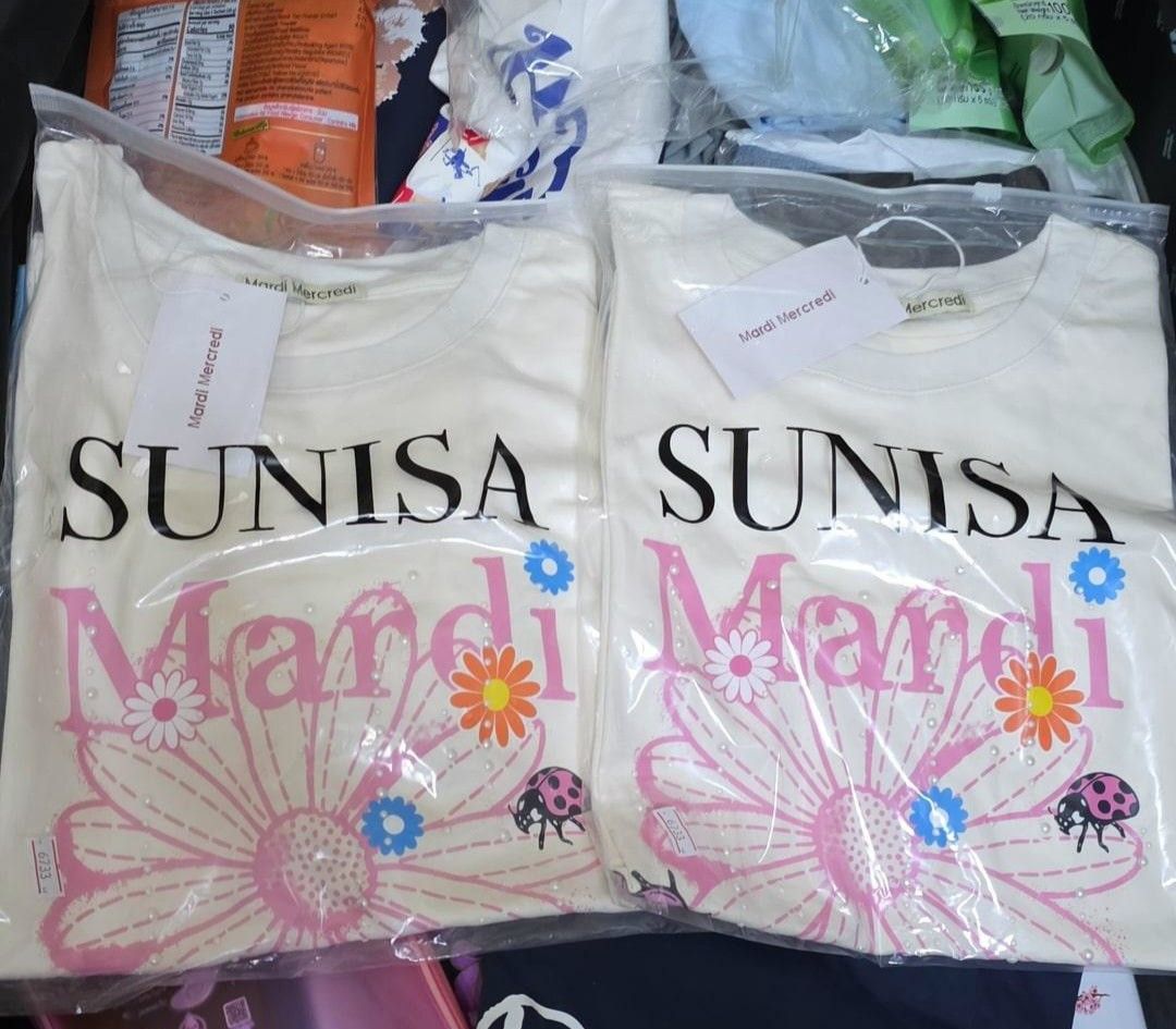Bangkok Mardi shirt (Category: Shirts) located in Quezon City. Submitted by yumianya23 (Listing ID 1470930185, Image 1). Description: Bought in Bangkok Free size fit up to Large (38"bust) - Color: Cream white - Material: Soft cotton - Condition: Brand new - Stock: 2 pieces available.