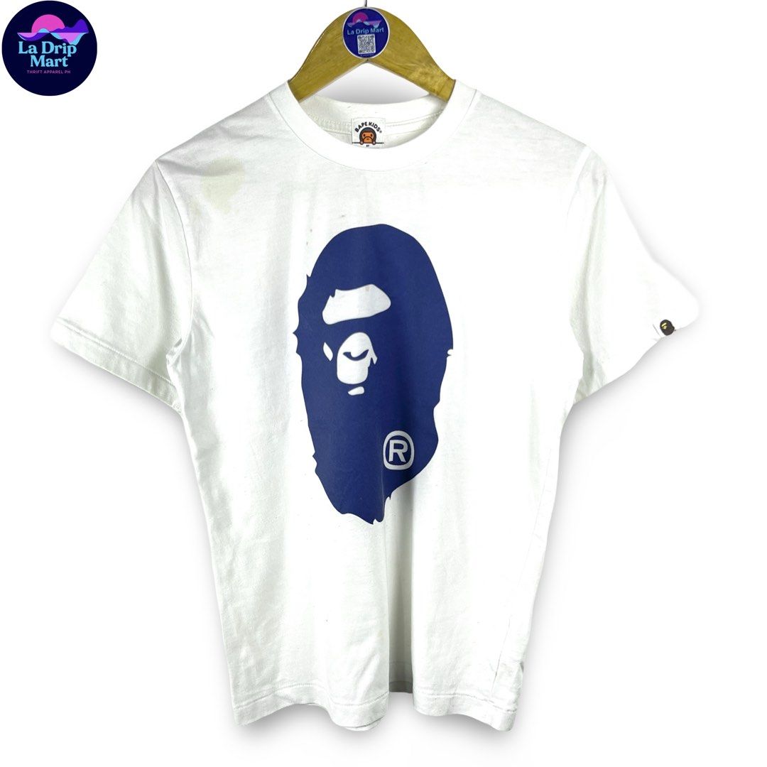 ‎“BAPE KIDS BY BATHING APE” BAPE HEAD GRPHC TEE (Category: Tshirts & Polo Shirts ) located in Taguig. Submitted by ldm.ph (Listing ID 1470746175, Image 1). Description: ‎(LDM-D-0245) ‎Size:ACTUAL FIT:SMALL ‎Dimensions ‎Inches width:17 ‎Inches length:25 ‎Condition: EXCELLENT ‎Color rate:9.5 ‎Flaws:minimal dot stains needs handwash ‎(READY TO WEAR).