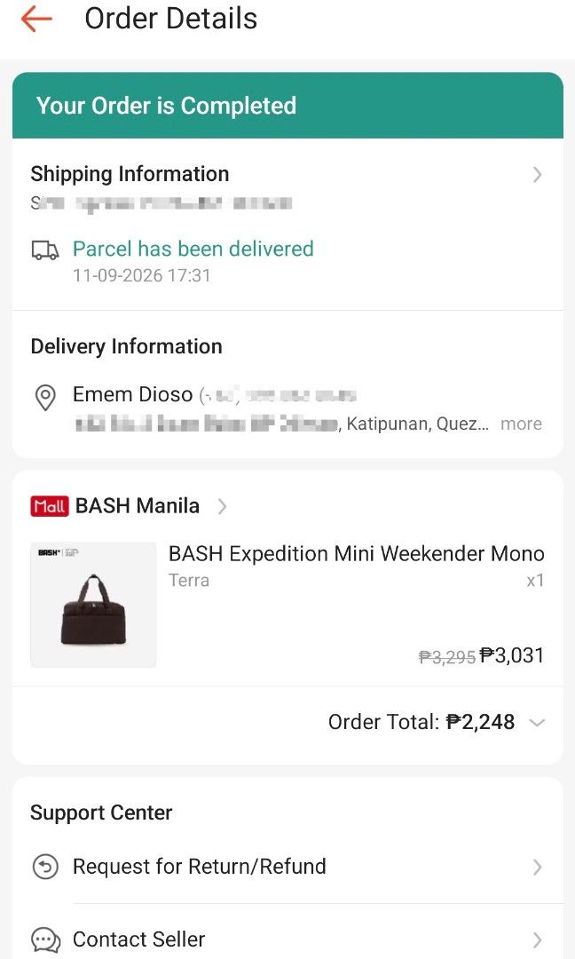 BASH MINI WEEKENDER MONO (Category: Tote Bags) located in Quezon City. Submitted by emgonnaeatyou (Listing ID 1470907907, Image 2). Description: used only twice has slight scratch in the hook with long handle can send actual photos if interested + price negotiable bought via Bash official sh0p33 store grab or lalamove c/o buyer.