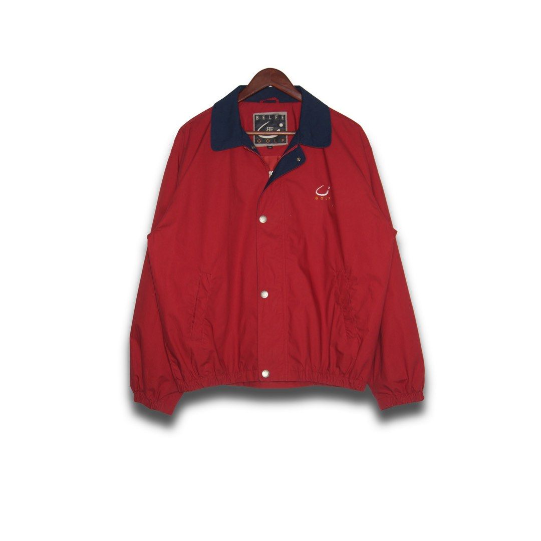 Belfe Golf Jacket (Category: Coats, Jackets and Outerwear) located in Davao. Submitted by justin_sells (Listing ID 1470889771, Image 1). Description: -Belfe Harrington Jacket -Full zip with snap buttons -Embroidered chest logo, side pockets, ribbed elastic cuffs and hem .