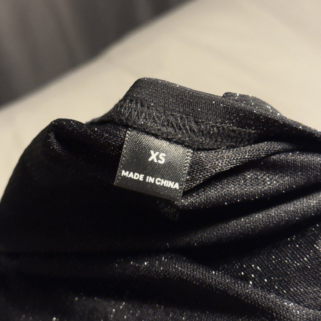 Black Glitter Halter Bodysuit (Category: Sleeveless) located in Manila. Submitted by shopmakii (Listing ID 1470892498, Image 3). Description: - Brand: Shein - Size: Extra Small (XS) - Condition: Worn a few times, solid condition - Great for night outs!.