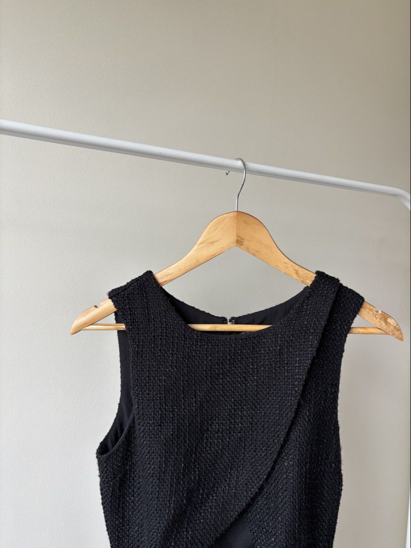 Black Tweed Romper (Category: Rompers) located in Taguig. Submitted by curatedbyk_ (Listing ID 1470852266, Image 3). Description: Black Tweed Jumpshort High quality, thick fabric XS on tag Can fit XS - S Zipperback, non-stretch - No cancellation / return due to item doesn’t fit etc. (Condition & sizing are always informed.) - Joy reservers / offer = blocked. - All items are cleaned and ready to wear. - Lalamove shipping only / meetup. My measurem