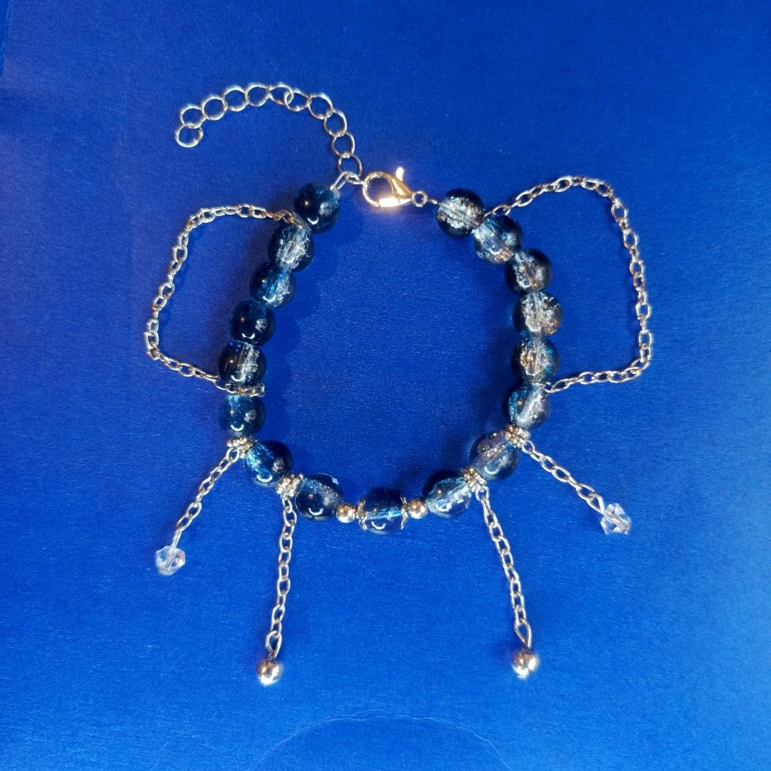 Blue Beaded with chain Bracelet (Category: Bracelets) located in Rizal. Submitted by moon_shop_offers (Listing ID 1470840868, Image 1). Description: 💙✨ ELEGANT BLUE BEADED CHAIN BRACELET ✨💙 Looking for a unique and stylish bracelet? This one's perfect for you! 😍💎 Add a touch of elegance sa iyong everyday OOTD with this beautiful Blue Beaded Bracelet! 💎 PRODUCT FEATURES: 💙 Elegant blue beaded design ✨ Shiny metallic chain accents 💎 Decorati