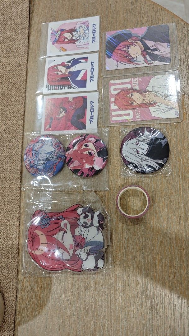Blue Lock Chigiri Hyoma merch set badges cards acrylic, Toys ...