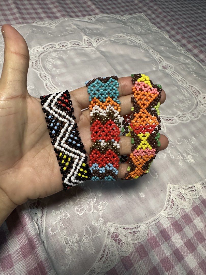 Boho Style Handmade Beaded Bracelets (Category: Bracelets) located in Davao. Submitted by favoritepreloved (Listing ID 1470877740, Image 1). Description: 💜 Price per piece 💜 3 designs available.