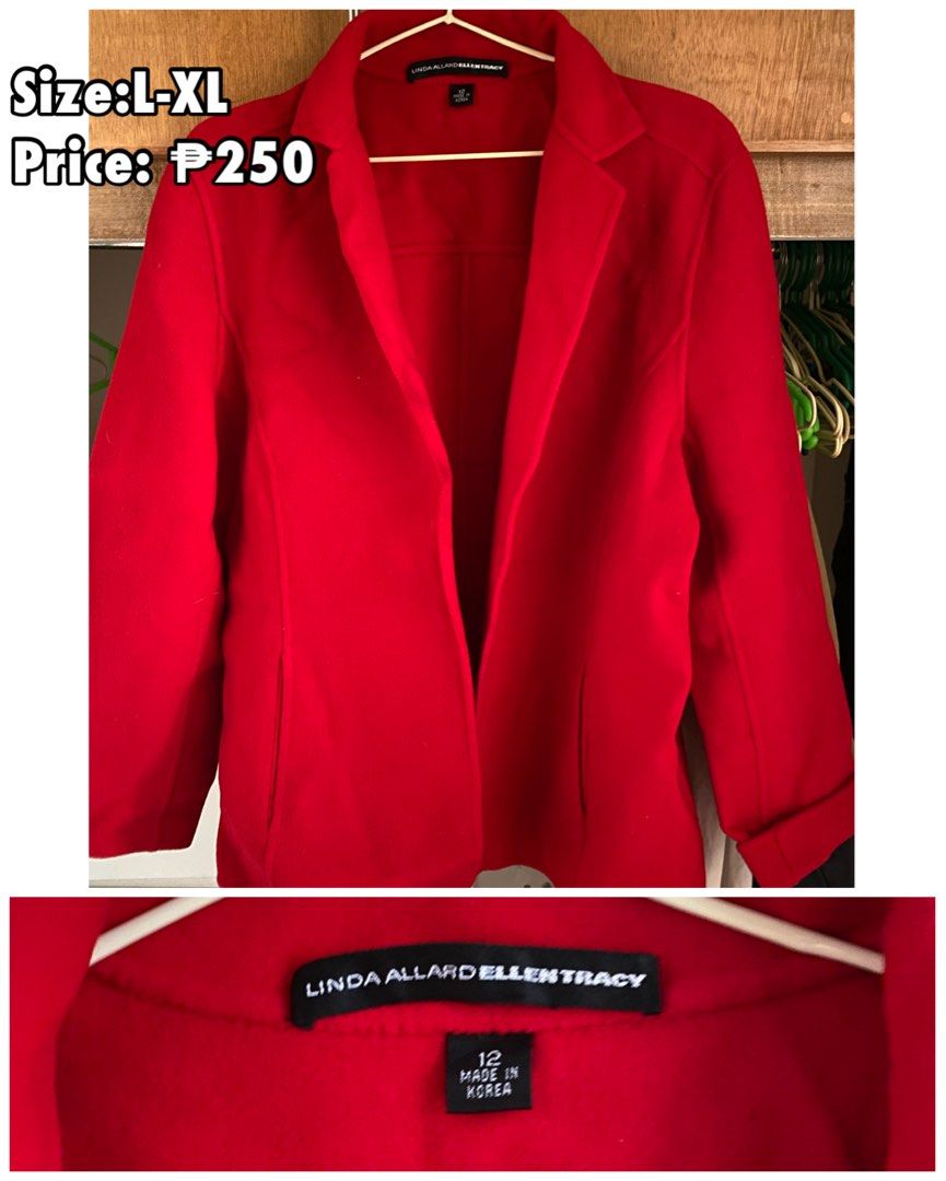 Branded Blazers (Category: Coats, Jackets and Outerwear) located in Quezon City. Submitted by ultimategreatdeal (Listing ID 1470833686, Image 3). Description: .