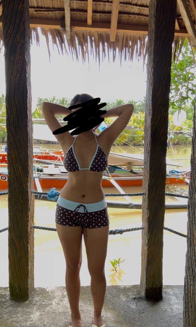 Brown Polka Dot Bikini with Board Shorts (Category: Bikinis & Swimsuits) located in Manila. Submitted by mightydog-cae4 (Listing ID 1470824102, Image 2). Description: .