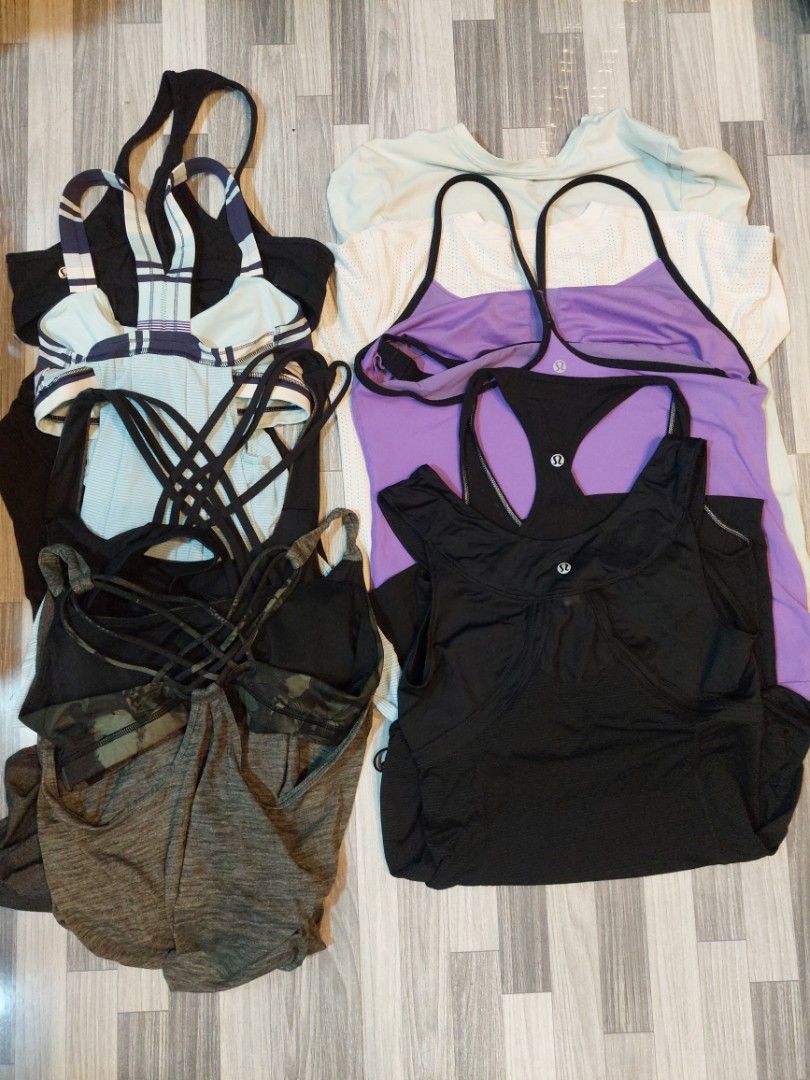 ❗️❗️BUNDLE❗️❗️ 9 PCS LULULEMON TOPS (Category: Activewear) located in San Pedro. Submitted by cyanide.slug.cat (Listing ID 1470852524, Image 1). Description: s-l like new to well used condition some are posted here individually.