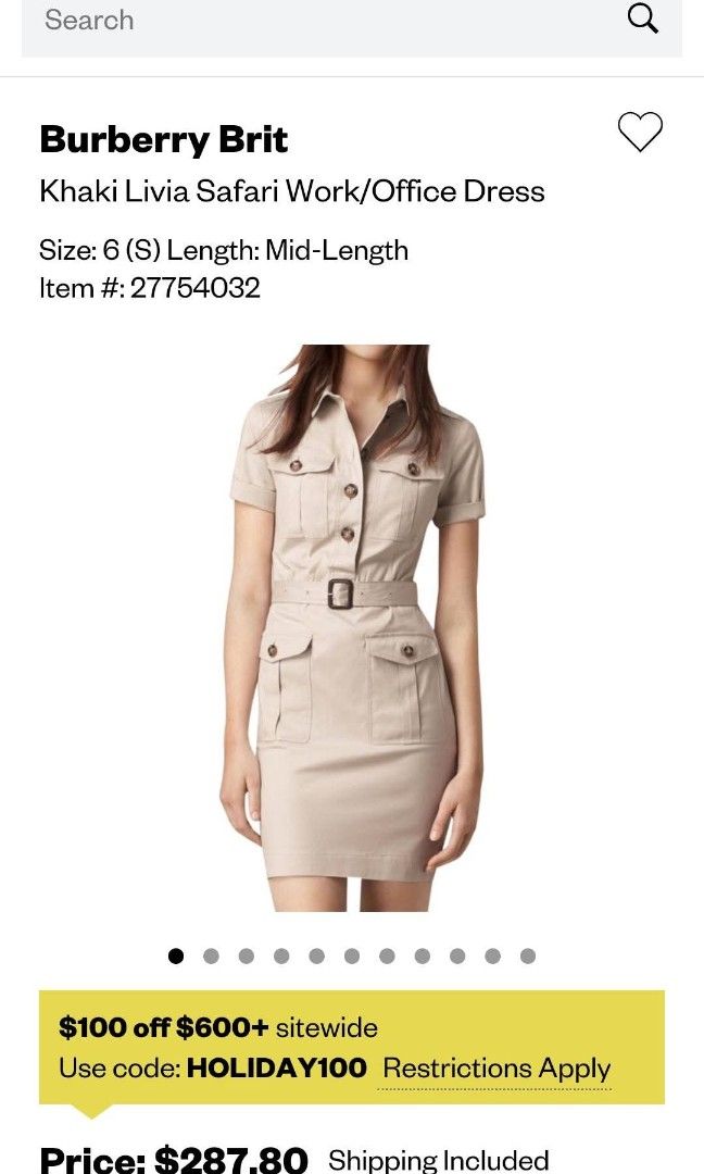Burberry dress (Category: Dresses) located in Angeles City. Submitted by mjshoppingretail (Listing ID 1470832707, Image 3). Description: Burberry orig like new meduim stretche.