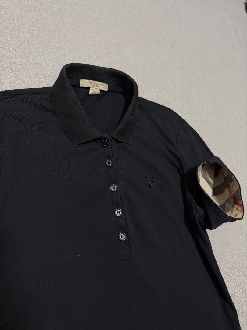 Burberry Embroidered Polo Shirt (Category: Luxury Apparel) located in Bulacan. Submitted by sanjisthrift (Listing ID 1470744861, Image 2). Description: Size XSmall Width 15.5 Length 24.5 Very Good Condition 9/10.