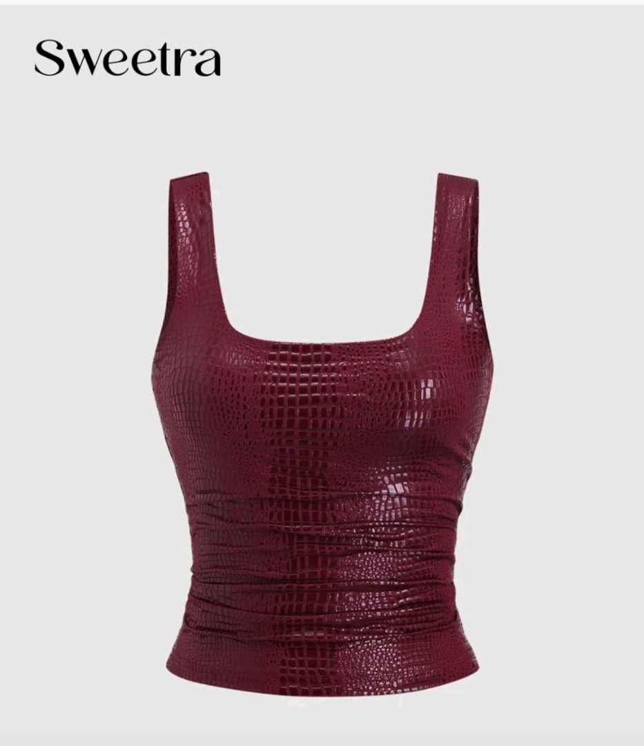 Burgundy shoulder top (Category: Sleeveless) located in Manila. Submitted by red_06 (Listing ID 1470889032, Image 2). Description: .