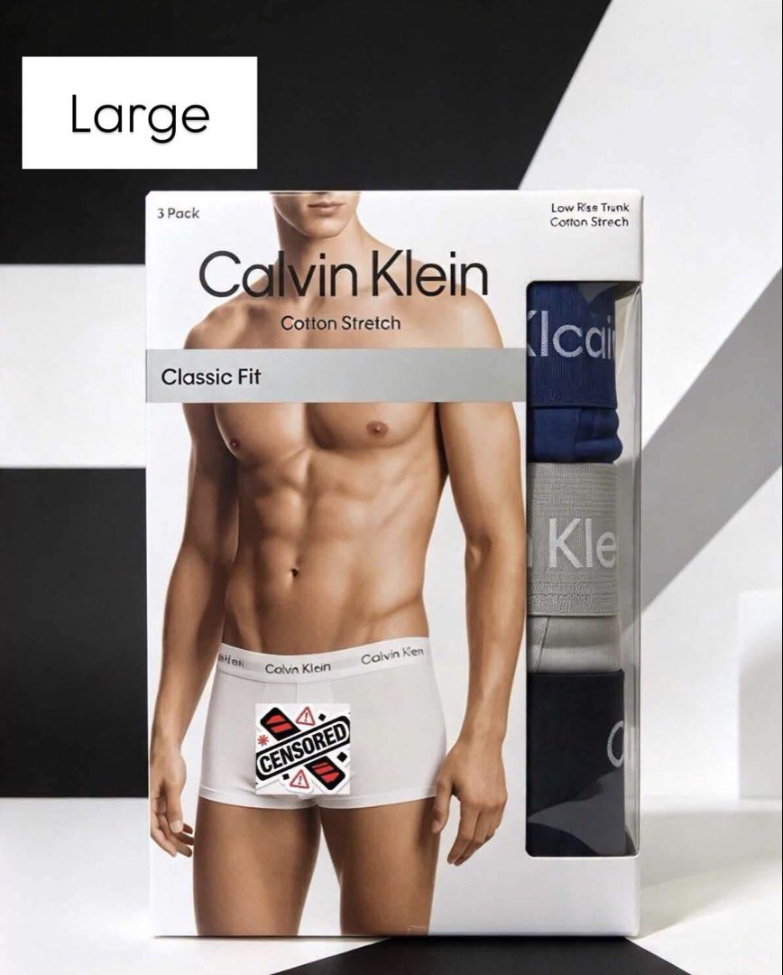 Calvin Klein 3 Pack Boxer Brief - LARGE (Category: Underwear) located in Santa Rosa. Submitted by miqboutique (Listing ID 1470931103, Image 3). Description: CK 3 Pack Boxer Brief LARGE ₱2,100 + SF • Ready to ship • Guaranteed Original Fb page: Miq's Boutique.