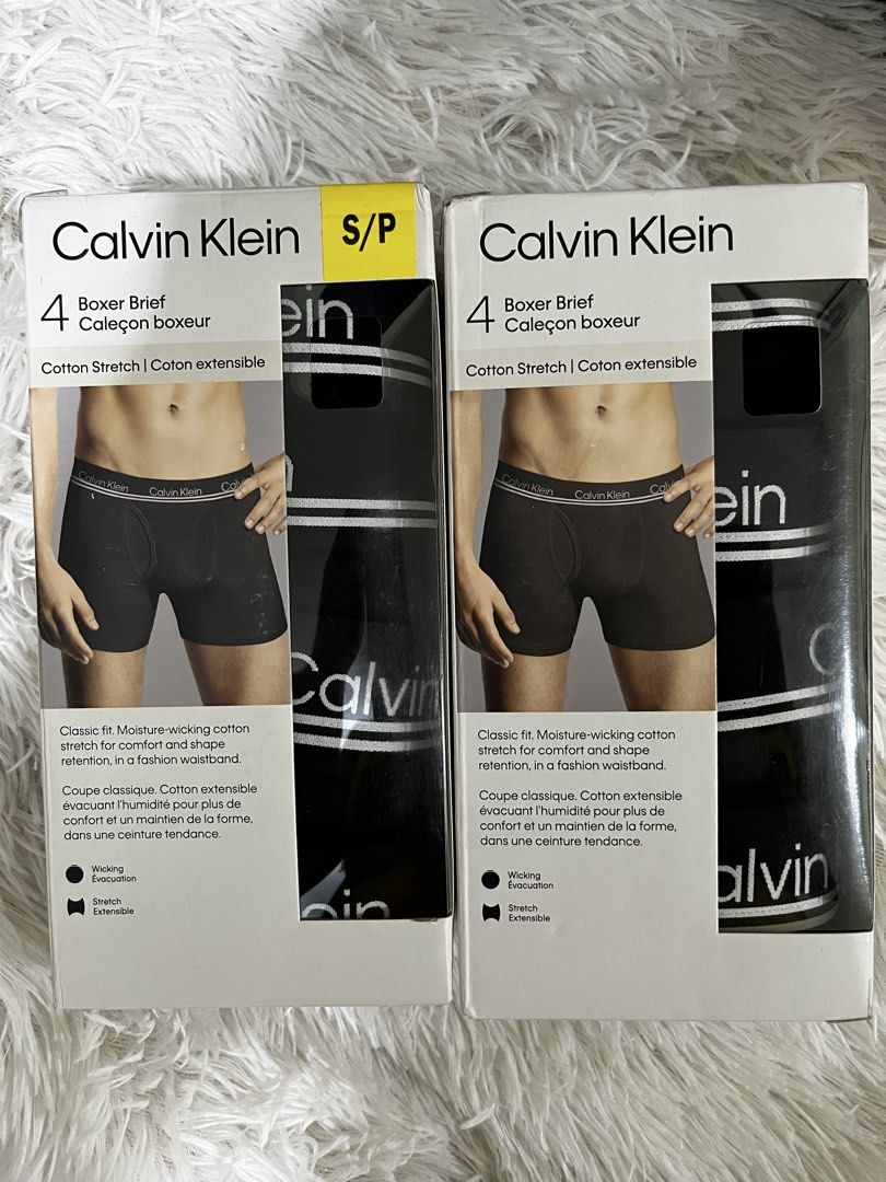 Calvin Klein 4pack Boxer Brief Cotton Small and Large (Category: Underwear) located in Caloocan City. Submitted by rr_originalfinds (Listing ID 1470815895, Image 1). Description: Costco item Small- 28-30in Large- 36-38in .