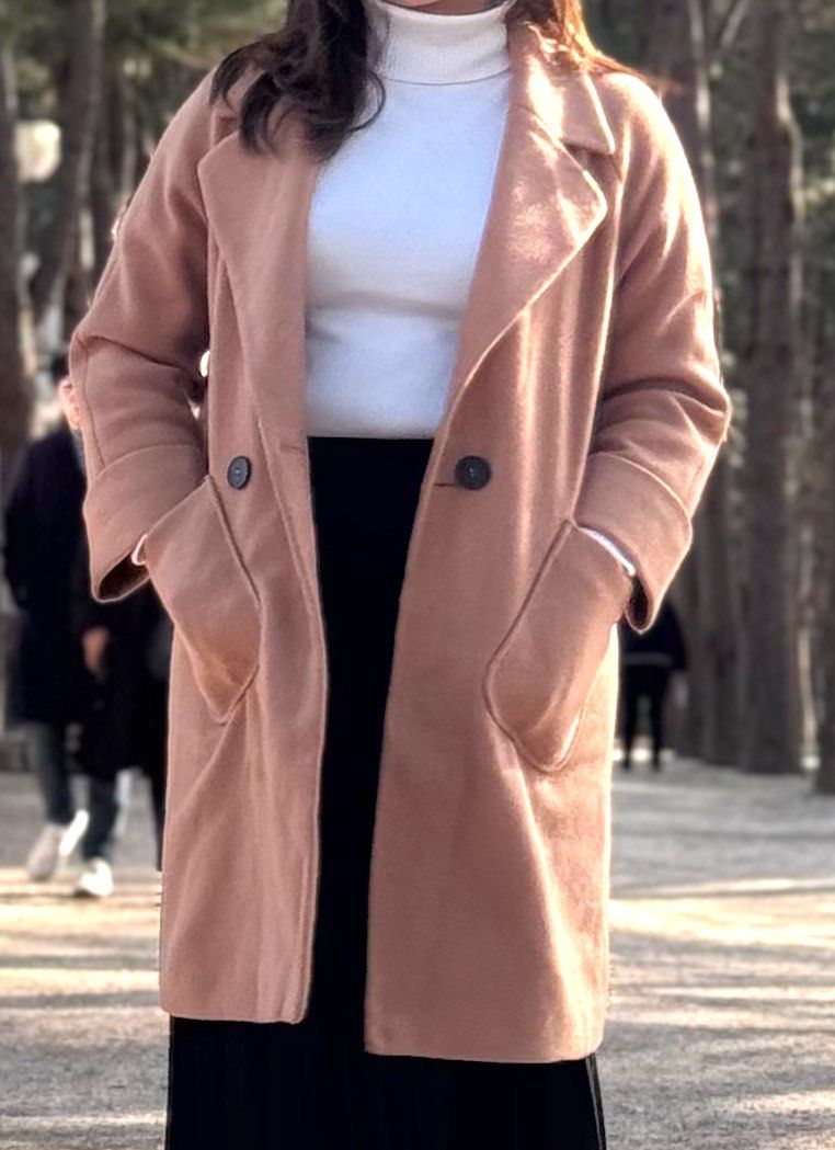Camel Brown Double-Breasted Wool Overcoat With Pockets (Category: Coats, Jackets and Outerwear) located in Antipolo. Submitted by tintintin_19 (Listing ID 1470916184, Image 3). Description: Winter & Autumn coat Size: best for medium (but fits large too) Style: Camel brown double-breasted wool coat with side pockets; knee- length perfect for autumn and post-winter season Condition: 9.5/10 super nice and high quality!! One of my faves :) Message me