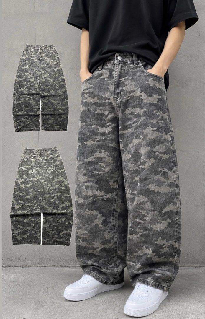 Camou barrel pants (Category: Jeans) located in Iloilo. Submitted by nextwearco_ilo (Listing ID 1470894243, Image 1). Description: 👖 ITEM DETAILS Item/Brand:Camou barrel pants Condition: Excellent Dimension/Measurements: 30-32 W x 43 L , 10.5 Leg opening Issues: None ₱ 799.