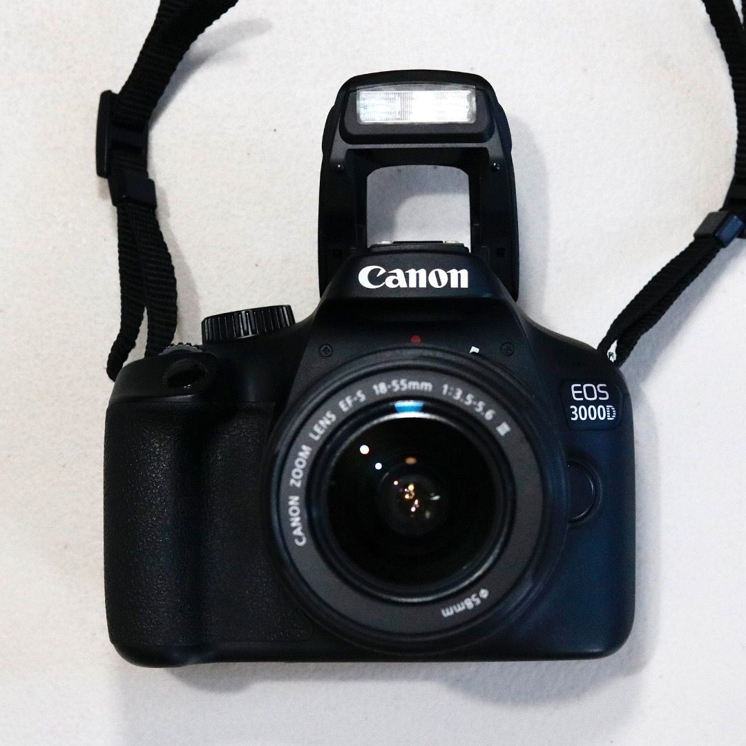 Canon EOS 3000D FOR SALE (Category: Cameras) located in Caloocan City. Submitted by zchy_13 (Listing ID 1470902770, Image 3). Description: FOR SALE: Canon EOS 3000D DSLR Camera Price: P12,500 (Negotiable) INCLUSIONS: • Canon EOS 3000D camera body • Canon EF-S 18-55mm kit lens • Battery and charger • Original Canon camera bag • 16GB SanDisk SD card • Original strap and lens caps • Original box CONDITION: • Very good condition with normal signs of 