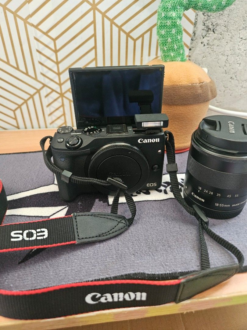 Canon EOS M3 Mirrorless Camera + 18-55mm Lens + BOYA Mic | Vlogging Set (Category: Cameras) located in Cavite. Submitted by jadon05 (Listing ID 1470788609, Image 2). Description: .