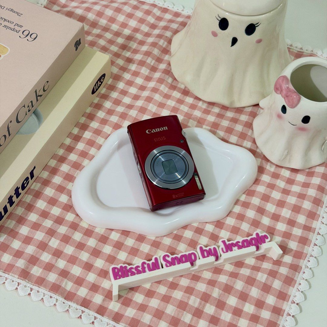 Canon IXUS 160 Red Compact Digital Camera (Category: Cameras) located in Manila. Submitted by decluttered_by.kisses (Listing ID 1470849798, Image 1). Description: Model: Can♡n Ixus 160 ♡₊˚ - crowd's fave! price: [🔖₱8,499 + SF ] ╰┈➤ comment “mine” 🛒 IG: @ blissful.snap FB Page: Blissful Snap Tiktok: blissful.snap 🌸 𝗱𝗲𝘁𝗮𝗶𝗹𝘀: 📸 – Key Features • 20 MP CCD sensor • 8× optical zoom (28–224 mm eq.) • 2.7″ LCD screen • 720p HD video • ISO 100–