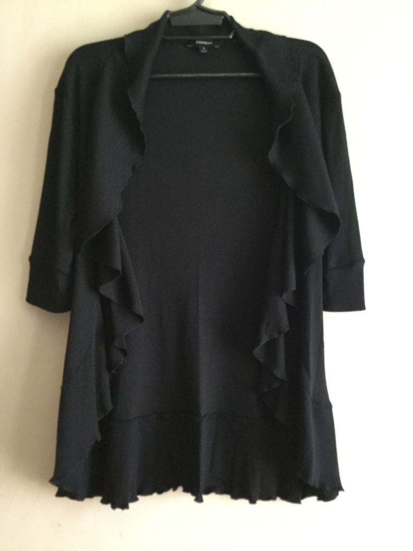 Cardigans for office or casual wear @ P170 /pc (Category: Coats, Jackets and Outerwear) located in Cebu City. Submitted by 88tinkers.trove (Listing ID 1470832513, Image 3). Description: Express (Small): Purple & Black (ruffled collar) Banana Republic (Medium): Pink & Turquoise (button-down with pockets) Great layering pieces for office wear or daily casual outfits NOTE: All four pieces are in good condition .