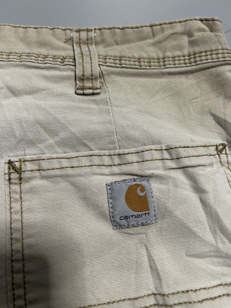 Carhartt carpenter jorts (authentic) (Category: Shorts) located in Trece Martires City. Submitted by flip_flips (Listing ID 1470895342, Image 3). Description: Carhartt carpenter jorts (authentic) -Dimes: 30 waist 18 length 12 tigh 10 leg open -good condition -9/10 color rate -issue: good fade.