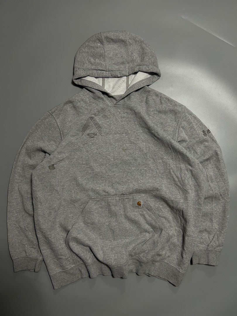 Carhartt heather gray sweatshirt (authentic) (Category: Hoodies) located in Trece Martires City. Submitted by flip_flips (Listing ID 1470895492, Image 1). Description: Carhartt heather gray sweatshirt (authentic) -Dimes: 24 width 26 length -Excellent condition -9.5/10 color rate -issue: none.