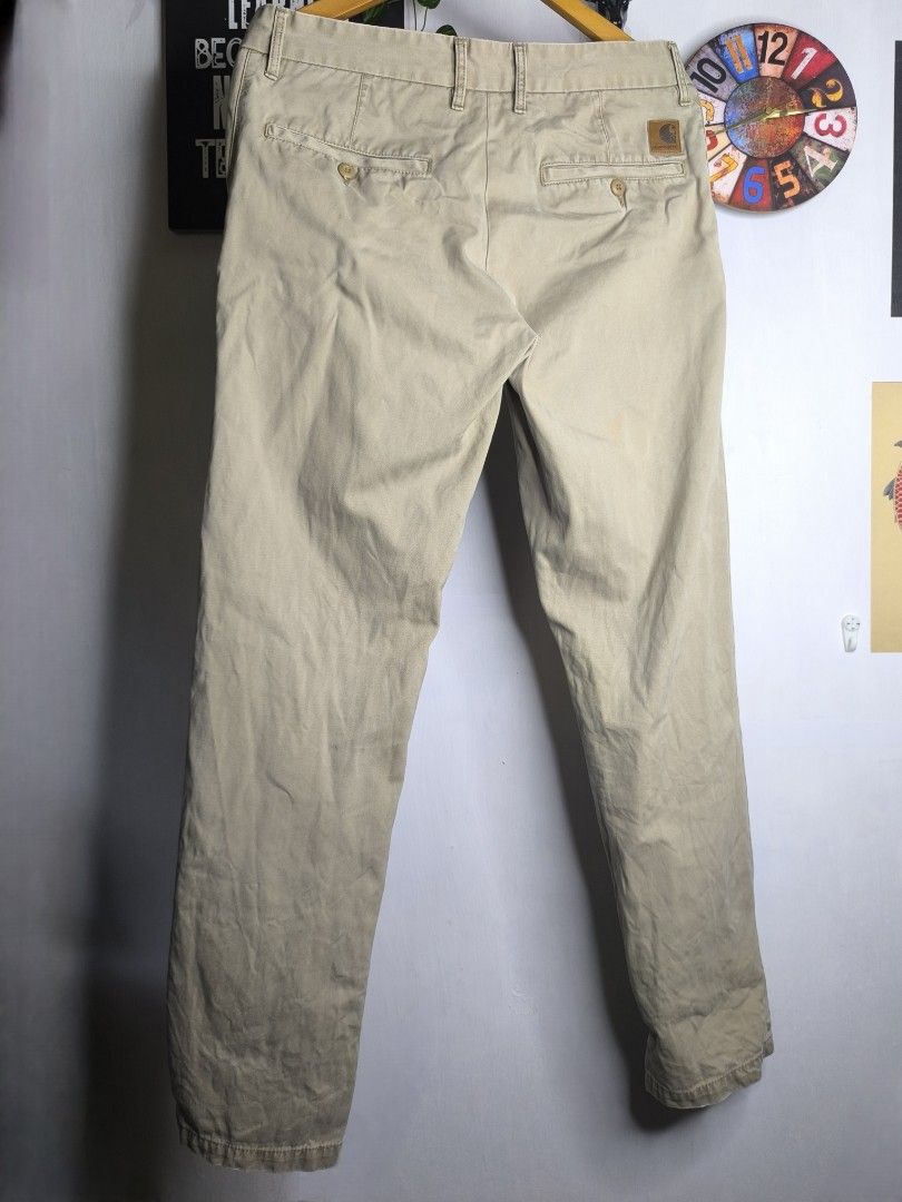 CARHARTT WIP JOHNSON PANT (Category: Jeans) located in Puerto Princesa. Submitted by thriftykoi (Listing ID 1470901082, Image 2). Description: 📏Dimensions: W34 x L41 🎨Color Rate: 9/10 ⭕Condition: 9/10 🩹Issue: ❌❌.