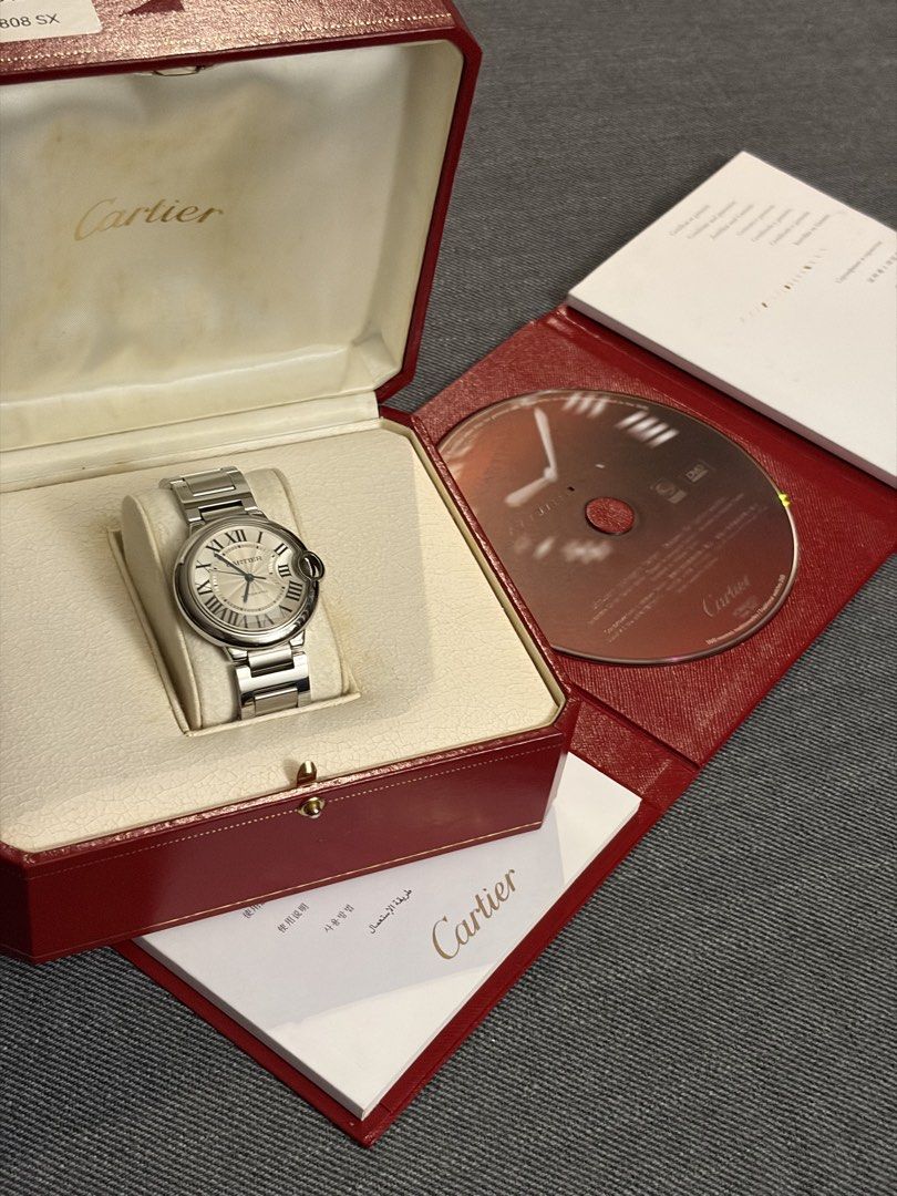 Cartier Ballon Bleu Automatic 36mm (Category: Luxury Watches) located in Paranaque City. Submitted by thebespoketraveler (Listing ID 1470829349, Image 1). Description: - Brand/Model: 2012 Cartier Ballon Bleu Automatic, Gently Used SLIGHTLY Negotiable Complete Links! - Dial: Silver guilloche with classic Roman numerals and blue sword hands No scratches on the crystal and barely no scratches on the bezel - Crown: Signature blue sapphire cabochon - 