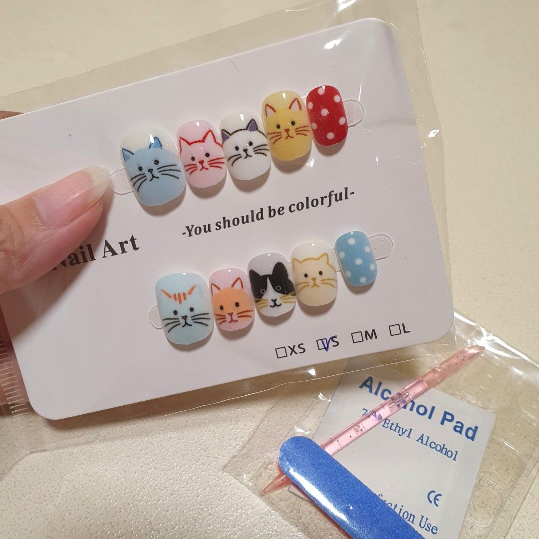 CATS DESIGN PRESS ON NAILS SMALL SIZE (Category: Hands & Nails) located in Cavite. Submitted by camsrf (Listing ID 1470867087, Image 1). Description: 💛 💛 - J&T kapag kasya sa small pouch - 54 luzon - Flash kapag medium to large pouch - Open for Lalamove / Pickup - Item/s can be picked up sa: > Malagasang Imus Cavite (Anytime) > Brgy. Poblacion Makati (By schedule) > Pasong Langka Silang Cavite (By schedule) - No keep/patago - Pay kapag masendan