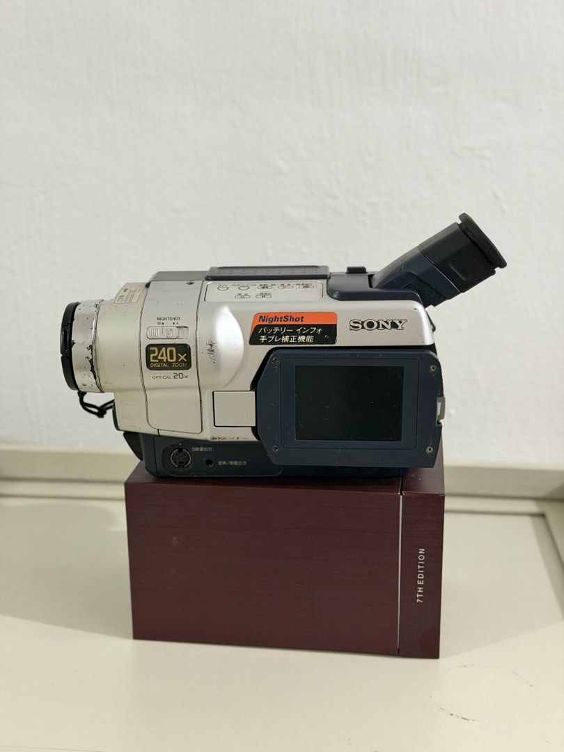 CCD TRV106 (Category: Video Cameras) located in Angeles City. Submitted by letscreateart (Listing ID 1470801367, Image 3). Description: Sony Handycam NightShot - Fully Working (With Issues) This wan hab battery tested and working, with the following exceptions: ✅ Powers on and operates normally ✅ LCD screen is functional, but has internal screen burn is not visible when the unit is turned off. ✅ Wheel rotating for settings works properly, no ghos