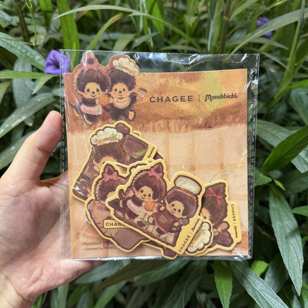 Chagee x Monchhichi Sticker Set (China Exclusive) (Category: Character Goods) located in Pavia. Submitted by juansapanataym (Listing ID 1470846927, Image 1). Description: Chagee x Monchhichi Sticker Set Inclusions: 1x sticker set 1x tag 1x insulated bag Also available: 1x sticker set - ₱250.