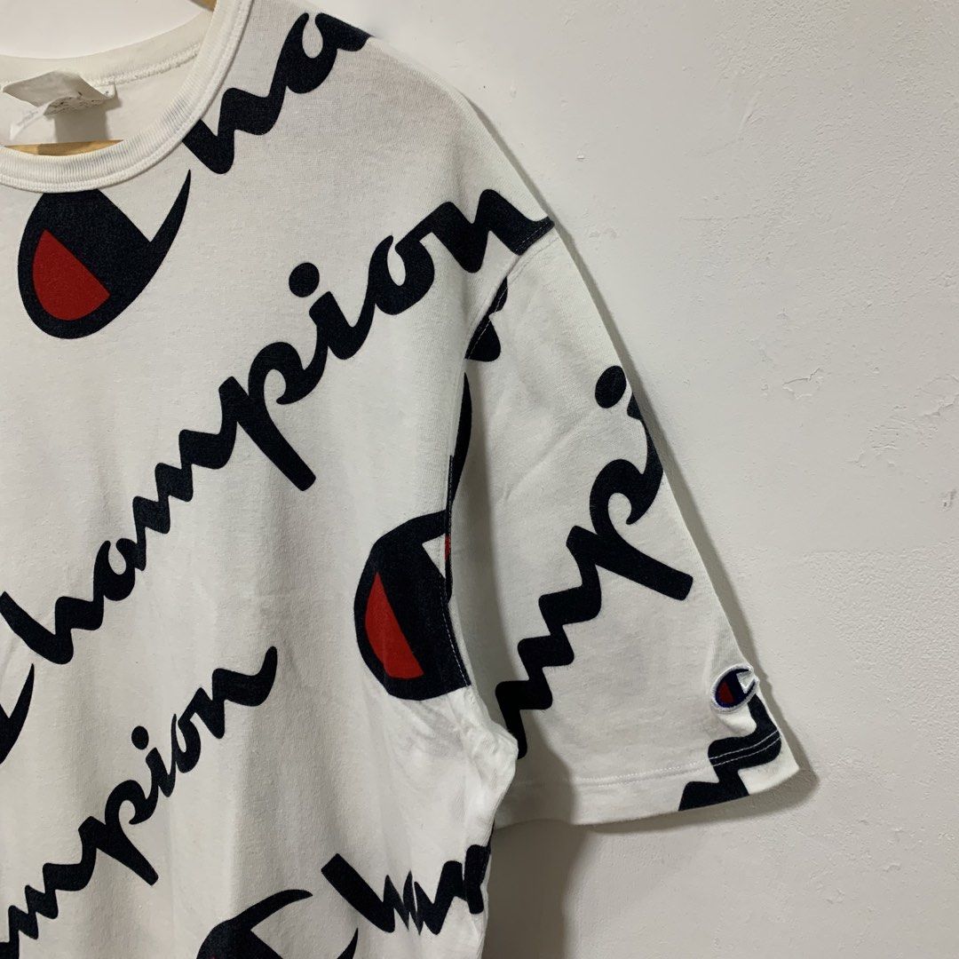 Champion aop (Category: Tshirts & Polo Shirts ) located in Cavite. Submitted by yobubsss (Listing ID 1470903727, Image 2). Description: Size Large 22w 32L Good condition No issue Need wash.
