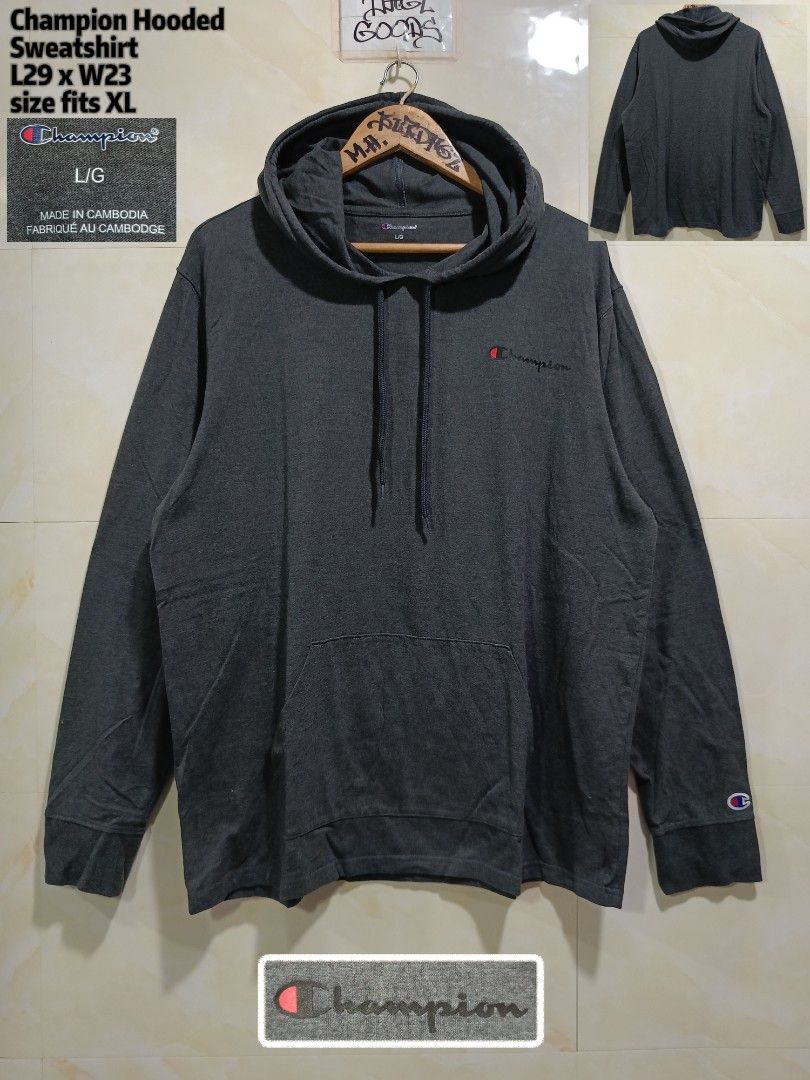 champion hooded sweatshirt (Category: Hoodies) located in Talisay. Submitted by burdagz13 (Listing ID 1470930335, Image 1). Description: condition: good as new colorrate: 10-10 issue: none 💸 First pay basis only 🚀 J&T shipping nationwide (doortodoor).