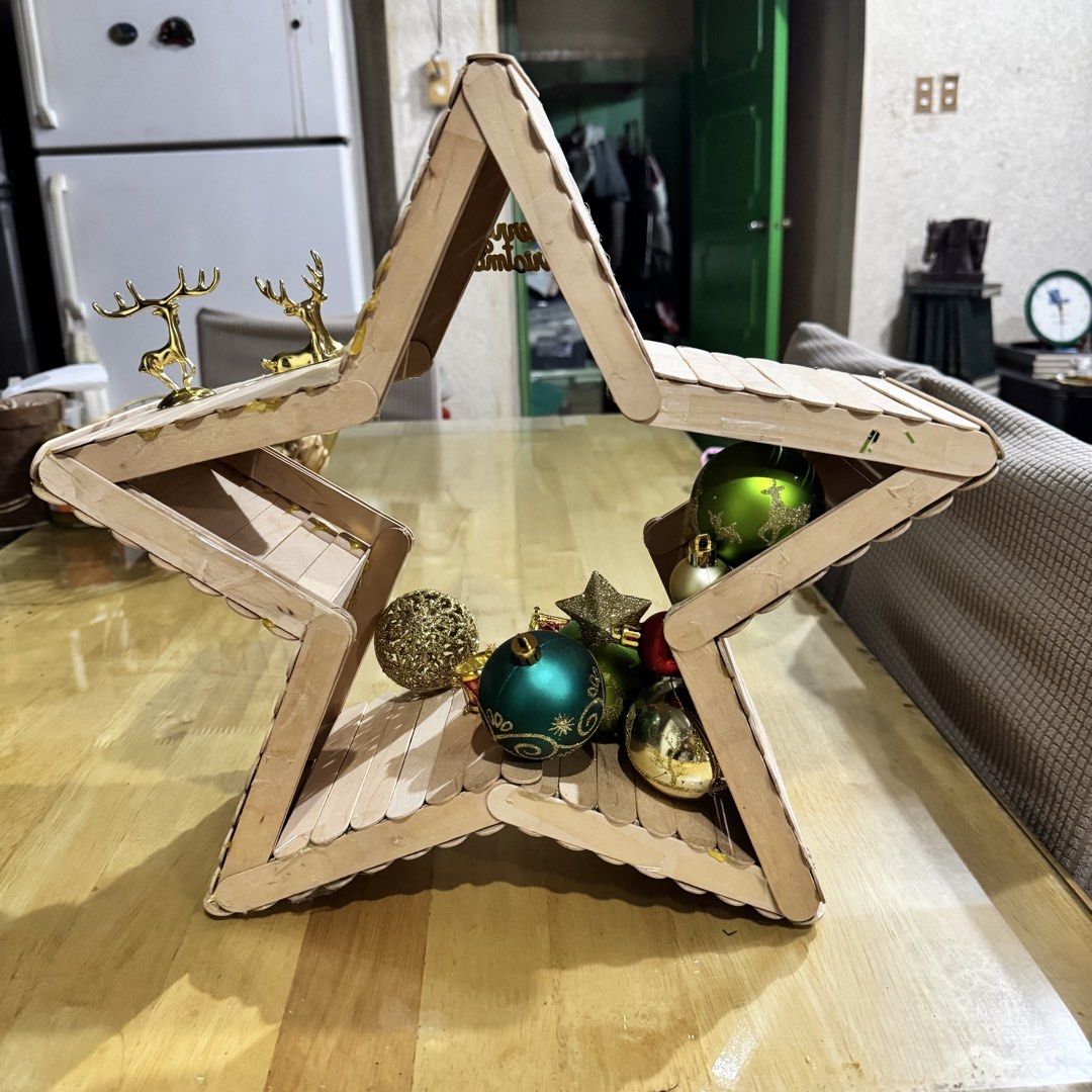 Christmas Star Decor (Category: Other Home Decor) located in Makati City. Submitted by jinger_21 (Listing ID 1470834936, Image 2). Description: For preorder only Plain Christmas Star without decors - Php 400 With decorations- Php 700.00 Process lead time - 3-7 days depending on volume of orders Payment first before shipput Payment modes: Gcash Maya GoTyme Shipping fee c/o the buyer Lalamove Grab Express .