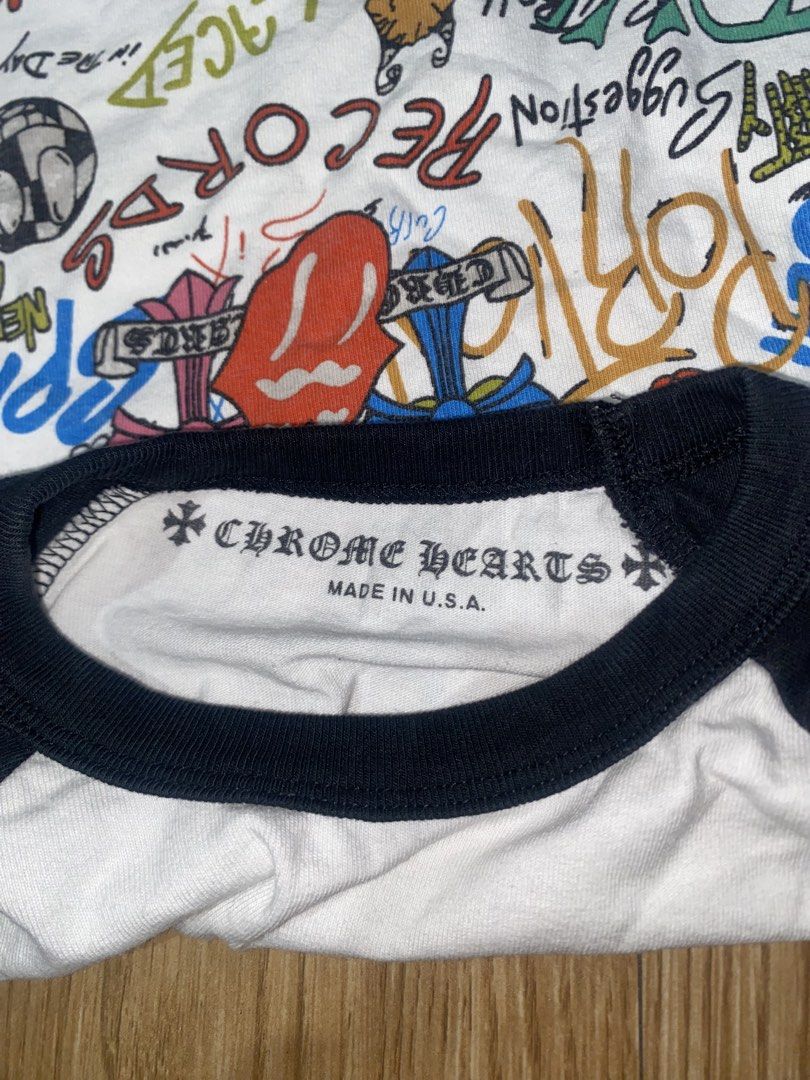 Chrome Hearts long sleeve for babies (Category: Babies & Kids Fashion) located in Bacolod City. Submitted by bnta_bounce (Listing ID 1470896616, Image 3). Description: Flaws: none/needs wash Length 17 Width 15.