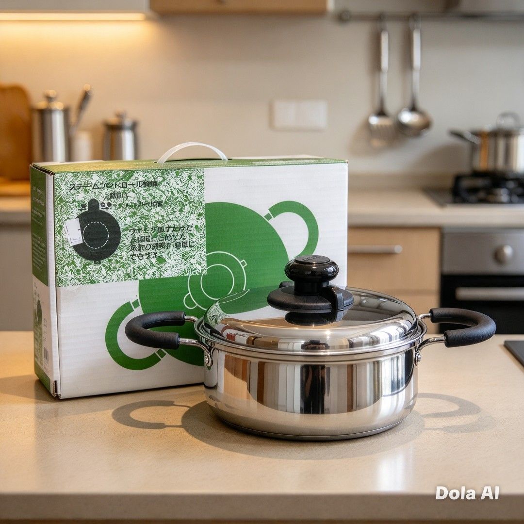 CIDRE Kitchen Ware Stainless Steel Pot with Lid (Category: Cookware & Accessories) located in Caloocan City. Submitted by chonadura91470 (Listing ID 1470748865, Image 2). Description: - Brand: CIDRE - Material: Premium 18-10 stainless steel with iron core for fast and even heat distribution 21 cm diameter...height 9 cm - Features: Matching lid with black knob and built-in steam control - Condition: Brand new in original box - Ideal for upgrading 
