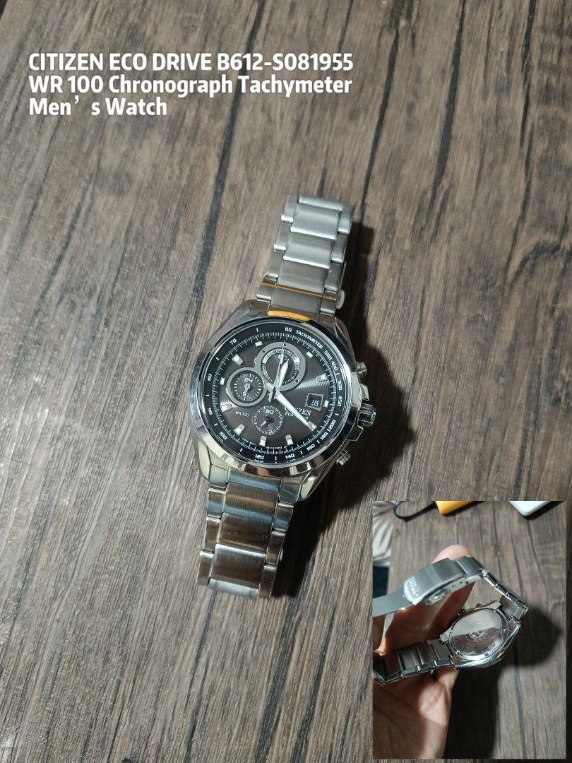 citizen eco drive tachymeter chrono (Category: Men's Watches) located in Talisay. Submitted by burdagz13 (Listing ID 1470930055, Image 1). Description: condition: good as new issue: none 💸 First pay basis only 🚀 J&T shipping nationwide (doortodoor).