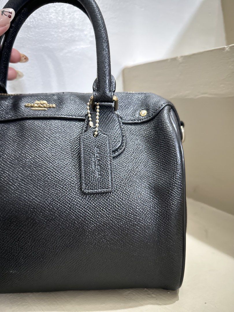 Coach Black Leather Satchel Handbag (Category: Luxury Bags & Wallets) located in General Trias. Submitted by anjmp (Listing ID 1470867029, Image 3). Description: - minor rub - replaced sling - og.