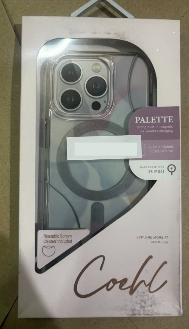 Coehl Palette Magnetic Charging Case for Iphone 15 Pro (Category: Cases & Sleeves) located in Quezon City. Submitted by christinesboutique (Listing ID 1470755580, Image 1). Description: Coehl Palette Magnetic Charging Case for Iphone 15 Pro Brand new Iphone 15 Pro Case Color: Palette Dusk Blue RFS: Extra case SRP is 1,990.00 Selling for 600.00 only‼️.