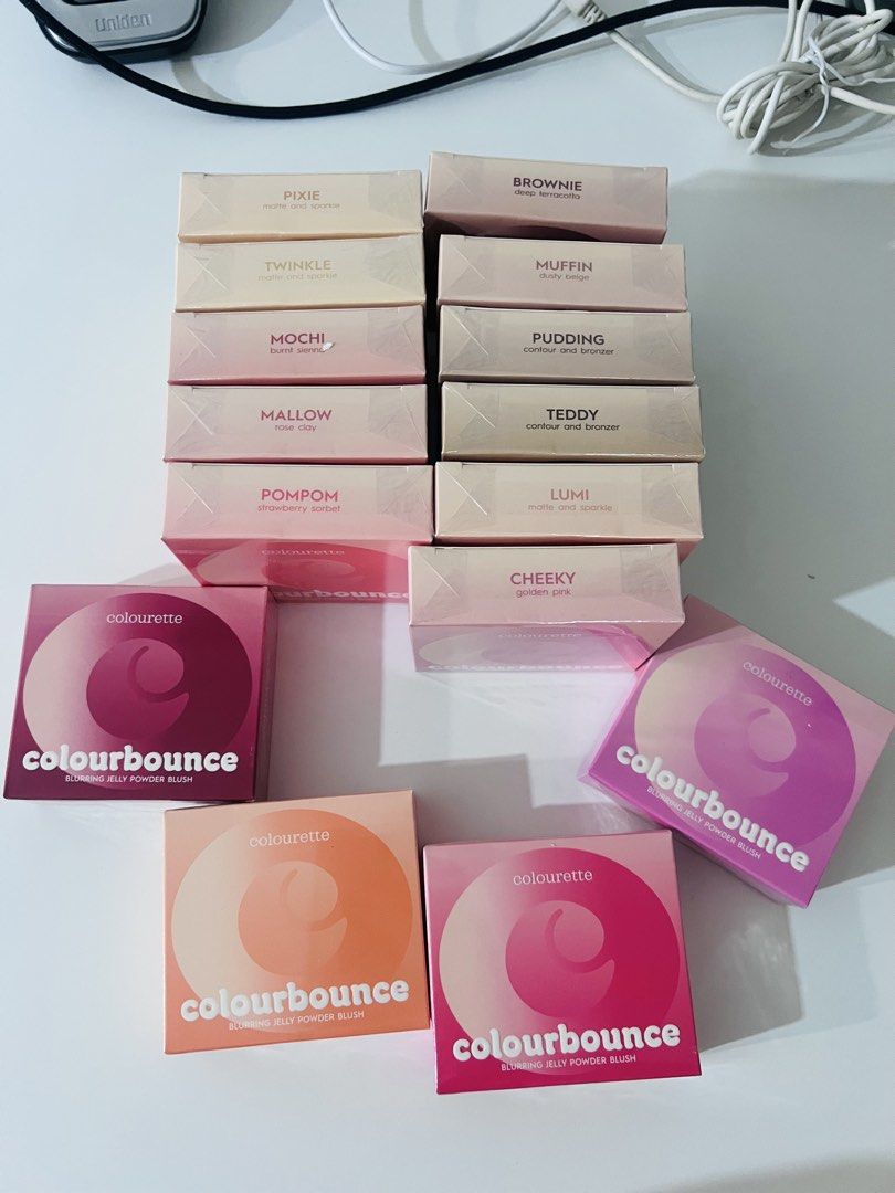Colourette Colourbounce Blurring Jelly Powder Blush (Category: Makeup) located in Manila. Submitted by offthelabelmnl (Listing ID 1470750057, Image 2). Description: Colourette Colourbounce Blurring Jelly Powder Blush - Available Shades: PM for availability - Condition: Brand new, multiple boxes in stock Loc: Manila.