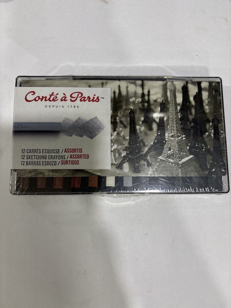 Conté à Paris Sketching Crayons Assorted 12-Piece Set (Category: Stationery & School Supplies) located in Mandaluyong City. Submitted by clothescarousel (Listing ID 1470874584, Image 1). Description: - Authentic Conté à Paris sketching crayons set - Includes 12 assorted professional sketching crayons - Comes in a durable plastic case for easy storage - Ideal for drawing, sketching, and shading techniques - Brand new, unopened, and still wrapped i