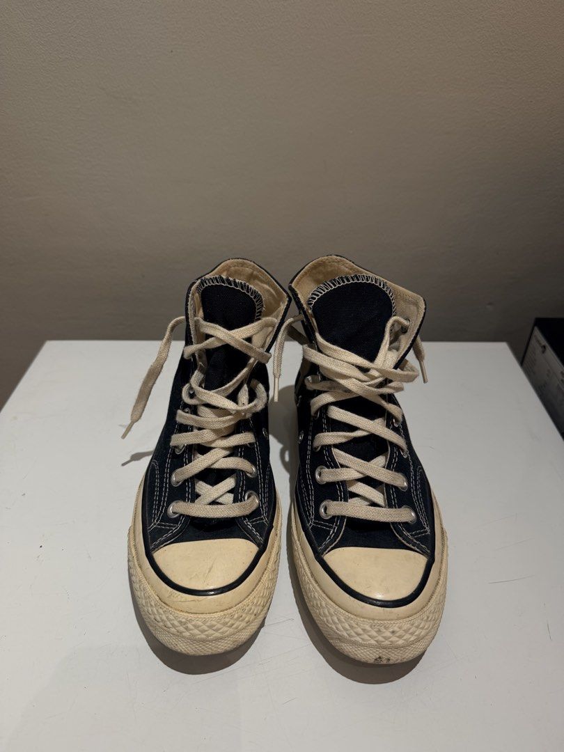 Converse 70s Chuck Taylor High Cut black (Category: Sneakers) located in Taytay. Submitted by chloweann (Listing ID 1470822621, Image 1). Description: Brand: Converse 70s chuck taylor Color: Black Size: 6/23.5cm .