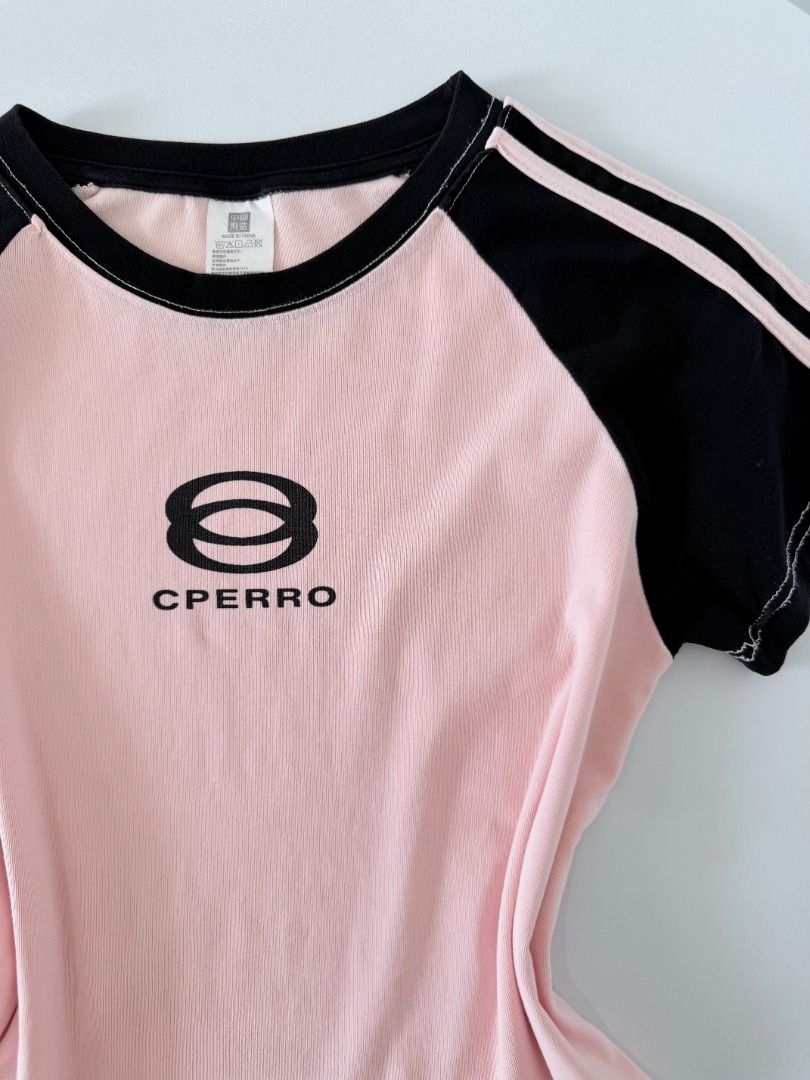Cperro Raglan y2k shirt (Category: Shirts) located in Cabanatuan. Submitted by argarments.ph (Listing ID 1470825898, Image 3). Description: Tagged: Size 2 on tag, fits small-medium Width 17" | Length 22.5" Condition: Great condition Issue(s): -.