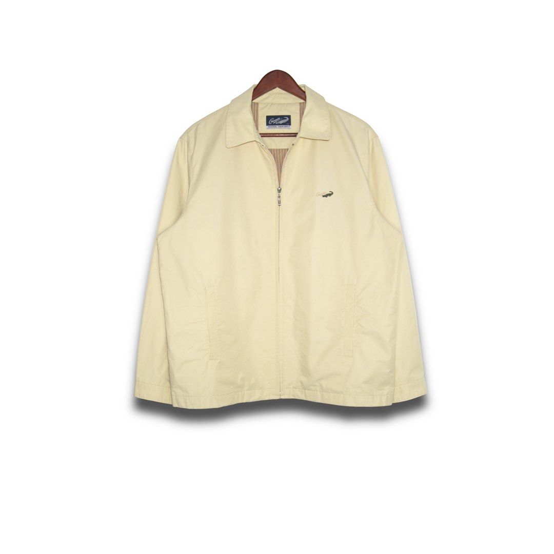 Crocodile Harrington Jacket (Category: Coats, Jackets and Outerwear) located in Davao. Submitted by justin_sells (Listing ID 1470890799, Image 1). Description: -Vintage Crocodile Harrington Jacket -good condi, sized large -Small embroidered crocodile logo on left chest with a clean striped interior lining .