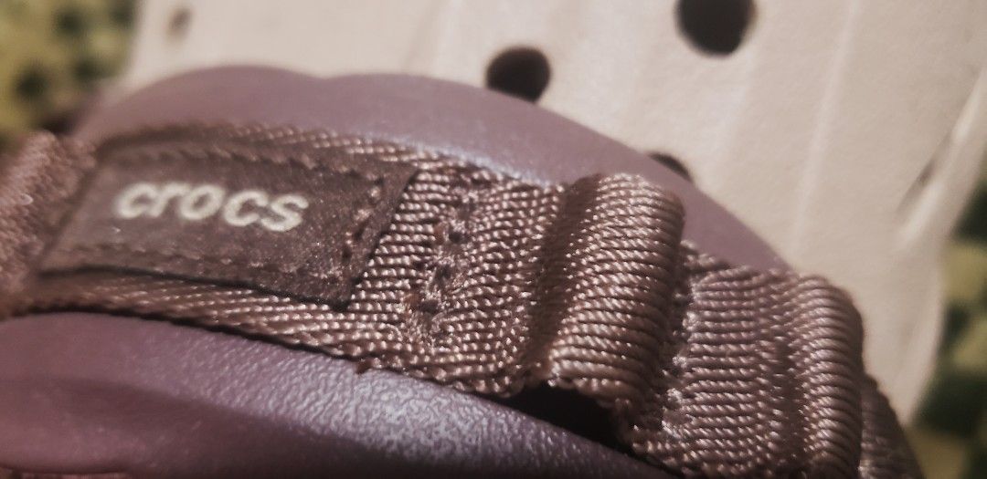 Crocs Echo Clog Taupe Size M13 (Category: Slippers & Slides) located in Marikina City. Submitted by racoon143 (Listing ID 1470827073, Image 3). Description: - Brand/Model: Crocs Echo Clogs - Color: Taupe - Size: Men's M13 - Features: Adjustable textile heel - strap with branded details, textured Croslite foam, and ventilation ports - Condition: Pre-owned with minor dust and scuff marks - Design: Bold, sculpted aesthetic designed in Colorado - Sty