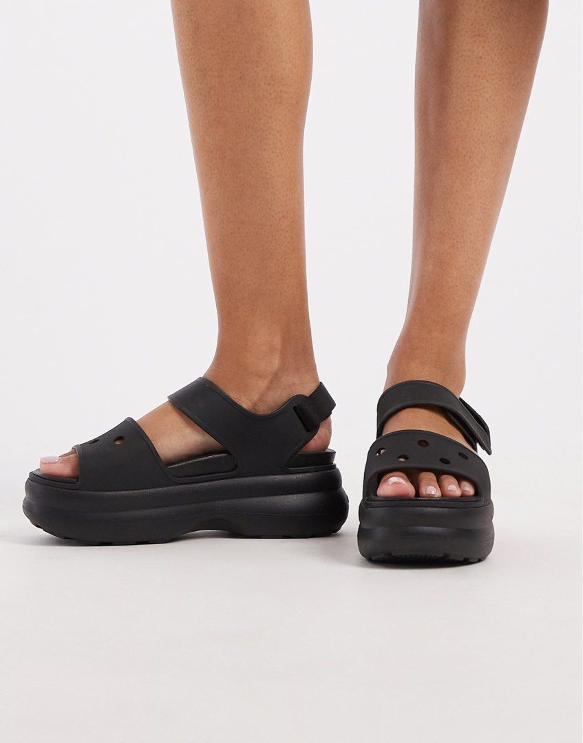 Crocs Soho Platform Sandal (Category: Sandals) located in Quezon. Submitted by closetby_gn (Listing ID 1470884281, Image 3). Description: Onhand ready to ship 🌷Adjustable straps 🌷Hook-and-loop fastening 🌷Open toe 🌷Ventilation ports help water and debris drain away 🌷Lightweight, non-marking sole To clean: Wipe clean with a damp cloth or sponge Croslite foam upper Sole: 100% Thermoplastic Polyurethane, Upper: 85% Thermoplastic Polyurethane, 15